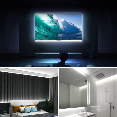 5V 5V 3.28ft) ZSLAIFU A USB LED Light Strip, COB LED Strip Lights, White LED Lights, Small LED Strip Light, TV Lights