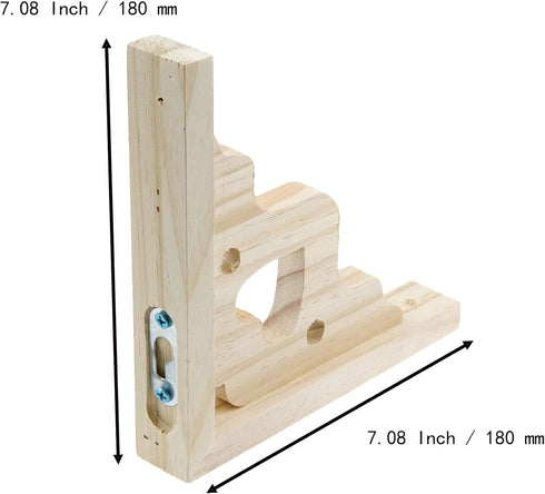2 7.09 Inch Mcredy PCS Decorative Shelf Brackets Wooden Shelf Brackets with Screws Heart Triangle Wall Mount Wood