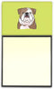 Caroline's Treasures Checkerboard Lime Green English Bulldog Refillable Sticky Note Holder or Postit Note Dispenser, 3.25 by 5.5", Multicolor