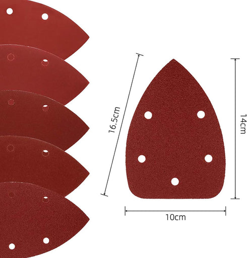 Coceca Assorted Sandpaper Sanding Pads for Mouse Detail Sander, 50pcs 40 80 120 180 240 Grits
