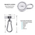 Magnetic Hooks 170lbs Heavy Duty Neodymium Magnet Carabiner for Hanging (170LBS-8PACK)