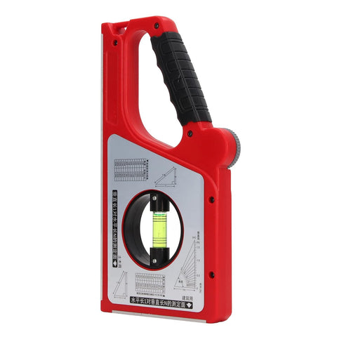 Engineering Inclinometer, Portable Universal Slope Measuring Ruler with Dual Scale Rotary Pitch Finder