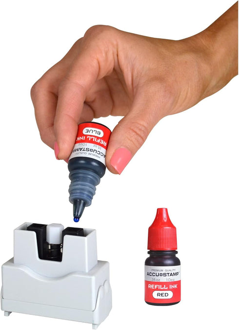 ACCUSTAMP2 035544 1 Count Pre-Inked Shutter Stamp Entered, Red/Blue Ink