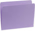 Blue Summit Supplies 100 Pack Straight Cut File Folders, Assorted Blue, Green, Purple, Letter Size, Single Tab