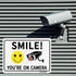 2 Pack Smile You're on Camera Video Surveillance Sign, 10"x7" Rust Free Aluminum Metal Warning Sign, Waterproof