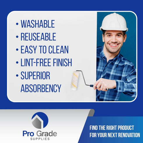 Pro Grade Paint Roller Cover Set - Wall Painting Roller Naps for Professional or Home Use, 4" Mini 25Ea
