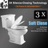 1M (1 Family Toilet Seat, Patented Slow Close & Quick Releasing Technology, Anti-Wiggling, Easy to Install and Clean