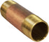 Everflow Supplies NPBR3040 4" Long Brass Nipple Pipe Fitting, 3" Nominal Diameter and NPT Ends
