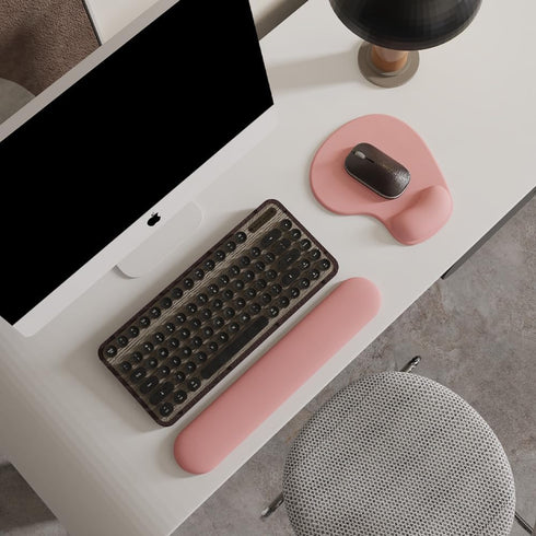 DEMON CHEST (01Pink) Office Mousepad with Gel Wrist Support - Ergonomic Gaming Desktop Mouse Pad Wrist Rest - Design
