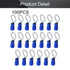 Fielect 100Pcs AWG16-14 Insulated Ring Terminals Connectors M8 Terminals Blue Electrical Wire Crimp Connectors