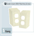 Bates Duplex Wall Plate, 12 Pack, Light Almond Electrical Outlet Cover Plates