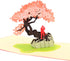 CUTE POPUP Happy Anniversary Pop Up Card - Romantic Cherry Blossom Card for Couple, Wife, Girlfriend, Handmade Present
