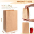 50 Pack 4 Lb 9.57" 5.12"3" BadenBach Brown Paper Lunch Bags, Small Bread Bags Bulk, Heavy Duty Kraft Paper Sacks