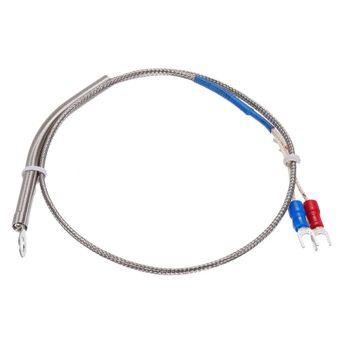 MECCANIXITY K Type Thermocouple Temperature Sensor, PT100 5mm Ring High Temperature Probe, 1.6ft Wire