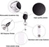 JIKIOU Retractable Badge Reel with Carabiner | Belt Clip and Key Ring for ID Card Keychain Badge Holder, Black 3 Pack