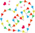 Zonon 36 Pieces Valentine Pencils, Stackable Heart Pencils, Colorful Plastic Stacking Heart Pencil for Kids