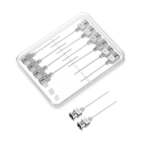 30pcs 21Gauge Stainless Steel Dispensing Needles, 1" Blunt Tips Luer Lock for Thick Liquids