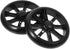 Replacement Grocery Cart Wheels 6.10 Inch Heavy Duty Pu Utility Cart Wheels