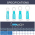 Chanzon 80pcs M8 Heat Shrink Ring Terminal 5/16" inch UL Listed 16-14AWG Gauge Waterproof Marine Grade Electrical Crimp