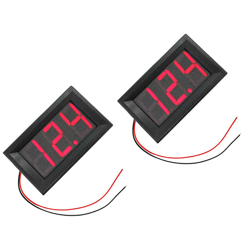 2-Pack Mini LED Digital Voltmeter, DC 4.5V to 30V Voltage Panel Meter for 6V 12V Electromobile