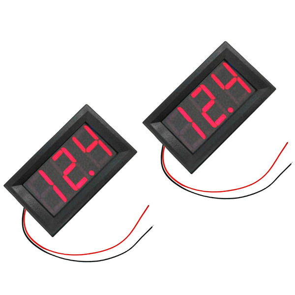 2-Pack Mini LED Digital Voltmeter, DC 4.5V to 30V Voltage Panel Meter for 6V 12V Electromobile