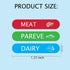 FENGHERUIA Safe(120 Kosher Labels Dairy and Pareve Kosher Stickers, Microwave, Freezer and Dishwasher Safe, Color Coded