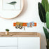 Three by Three Seattle 14 x 2.5 Inch Metal Mini Strip Frameless Magnetic Bulletin Board with 6 Magnets for Memos