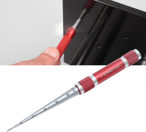 16.5mm Aperture Tapered Hole Ruler Stainless Steel Inner Hole Diameter Measuring Tool