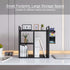 PAG Desktop Shelf Freestanding Bookshelf with Pencil Holder, Office Supplies Organizers and Accessories Storage Display