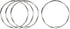 uxcell Nickel Plated Steel Loose Leaf Binder Rings, 2.2 Inches Paper Key Rings, 4 Pcs for Home Office Crafts