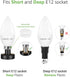 E12 Bulbs, 5000 5.5 40 B11 C37 Bulb Bulbs, Not-dimmable, 3-Pack Lepro LED Candelabra Light Kelvin Daylight White watt