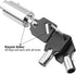 Tubular Key Lock for Vending Machines, Zinc Alloy, Chrome, 2 Pack