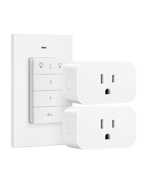 DEWENWILS Remote Control Outlet, Wall Mounted Wireless Light Switch, 100 Ft Range, FCC Listed