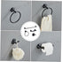 1set Stainless Steel Towel Rack Bathroom Towel Holder Toilet Hanger Black Elegant and Design Space-Saving Bathroom