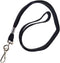 Specialist ID Black 3/8" Flat Braid Woven Lanyard with Nickel-Plated Steel Swivel Hook SPID-2201, Individually Sold