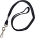 Specialist ID Black 3/8" Flat Braid Woven Lanyard with Nickel-Plated Steel Swivel Hook SPID-2201, Individually Sold