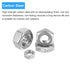Hex Nuts (M3x0.5mm) 100Pcs, Carbon Steel Metric Coarse Thread Electroplating Hexagon Nut for DIY Home Repair