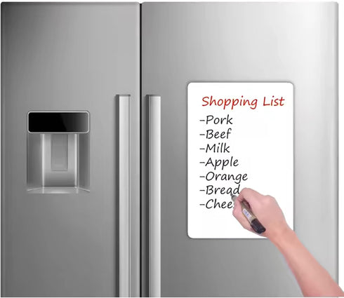 Small Magnetic Dry Erase Board Sheet for Fridge, 6"x8" Erasable WhiteBoard for Kitchen