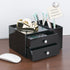 iDesign Office Supplies Desk Organizer, 2 Drawers for Staplers, Scissors, Pens, Markers, Black