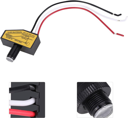 Dusk to Dawn Sensor Photoelectric Switch Mini Light Photocell Sensor for LED Lighting and Outdoor Monitoring