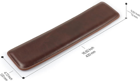 Londo Genuine Leather Keyboard Pad, Large Brown Ergonomic Support for Comfortable Typing at Home and Work