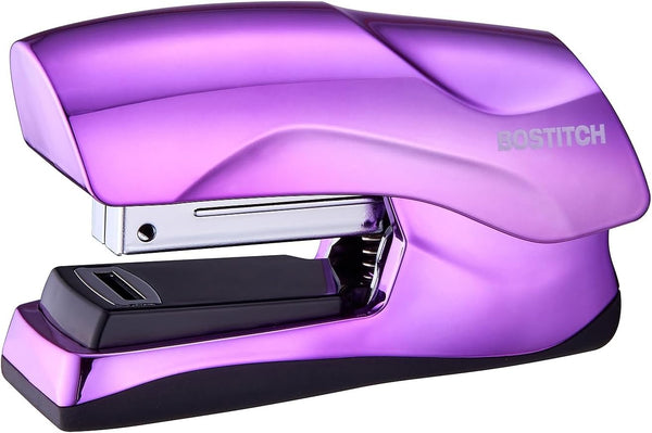 Bostitch Office Heavy Duty Stapler, 40 Sheet Capacity, No Jam, Half Strip, Metallic Purple for Classroom or Office