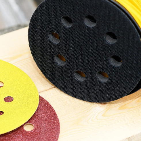 10 Pack 5 Inch 8 Soft Density Interface Pads Holes Hook and Loop Sponge Cushion Buffer Backing Pad Foam Sanding
