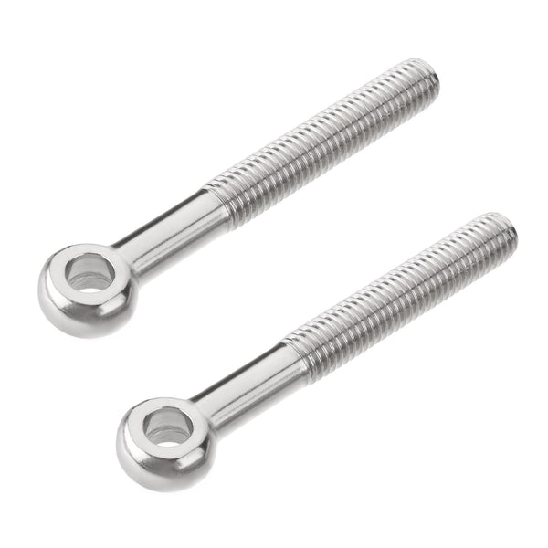 MroMax M10 x 80mm Machinery Shoulder Swing Lifting Eye Bolt, 2Pcs 304 Stainless Steel for Home Renovation, Fasteners