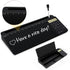 Desktop Glass Whiteboard with Calculator, Black Dry Erase Board Surface, Desk Organizers with Accessories