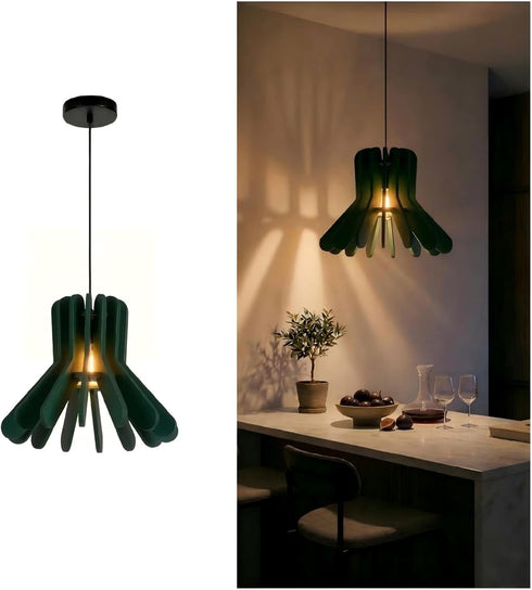 Acoustic Felt Pendant Light, Sound Absorbing Modern Hanging Lamp, Tool-Free Assembly Dome