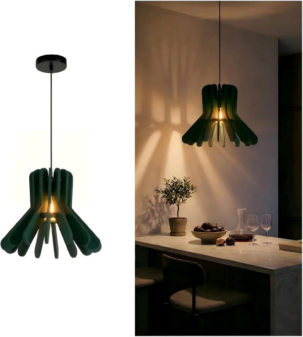 Acoustic Felt Pendant Light, Sound Absorbing Modern Hanging Lamp, Tool-Free Assembly Dome