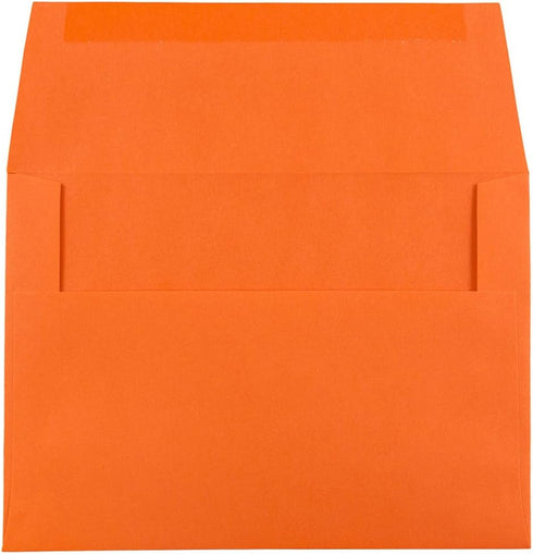 JAM PAPER A6 Orange Colored Invitation Envelopes - 4 3/4 x 6 1/2 - 50/Pack Recycled