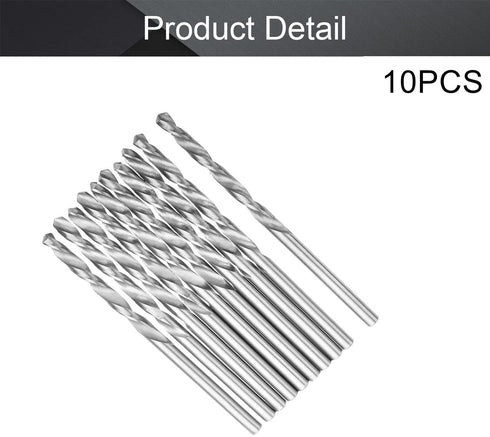 Utoolmart Mini Twist Drill Bits Set, High Speed Steel Bit, 10 Pcs HSS-4241 Twist Drill for Steel Aluminum Alloy