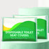 GANYKQ 10Pieces Toilet Seat Covers Flushable Paper Disposables for Airplanes Travel Seats Public Restroom Camping